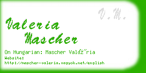 valeria mascher business card